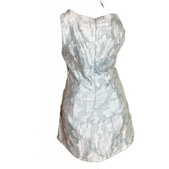 NWT Lulus Blue Exquisite Moments Floral Jacquard Sleeveless Mini Dress Size M - Picture 4 of 13
